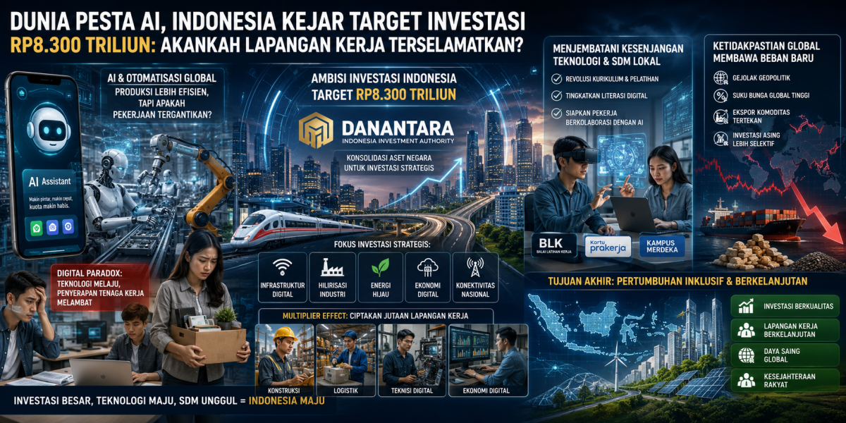 Dunia Pesta AI, Indonesia Kejar Target Investasi Rp8.300 Triliun